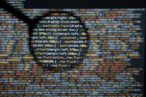 Code auf einem Bildschirm