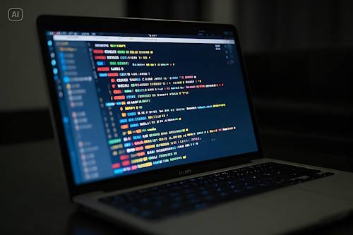 Laptop mit geöffneter Website